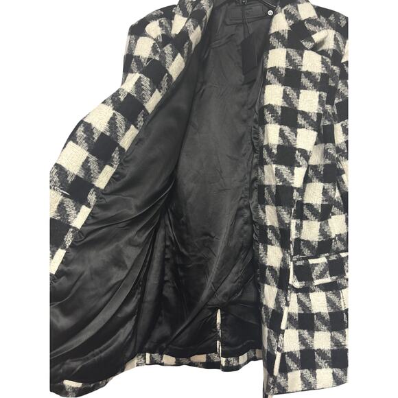 $128 MSRP Blank NYC Oversized Houdstooth Blazer - Sz M - NWT - Picture 7 of 9